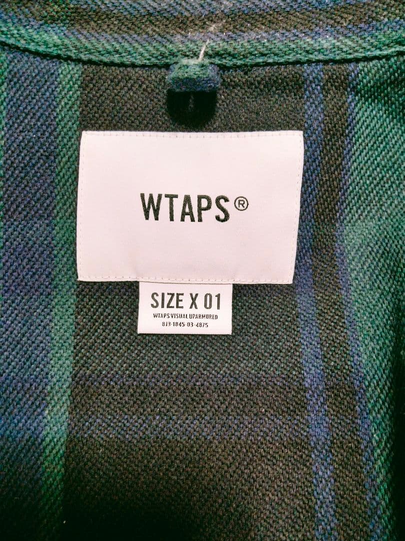 ダブルタップス21aw　ネルシャツ　グリーン系　サイズ1。