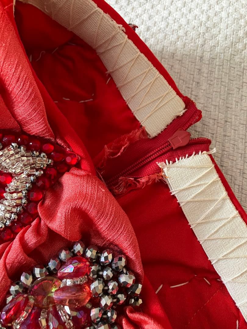 ベリーダンス　オリエンタル　衣装　赤色