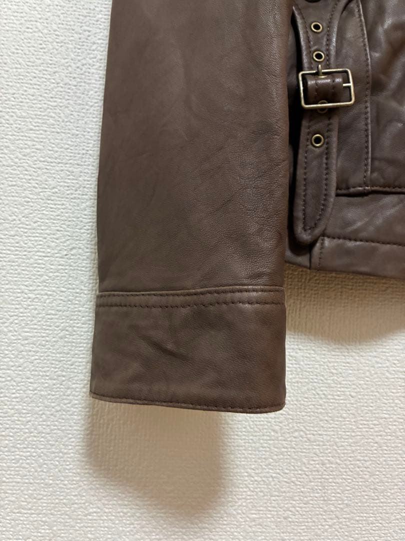 【⭐︎】PPFM 羊革　ラムレザーライダースジャケット　Lサイズ