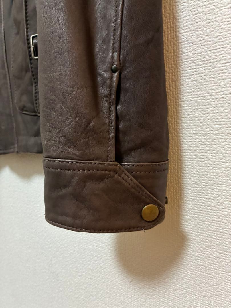 【⭐︎】PPFM 羊革　ラムレザーライダースジャケット　Lサイズ