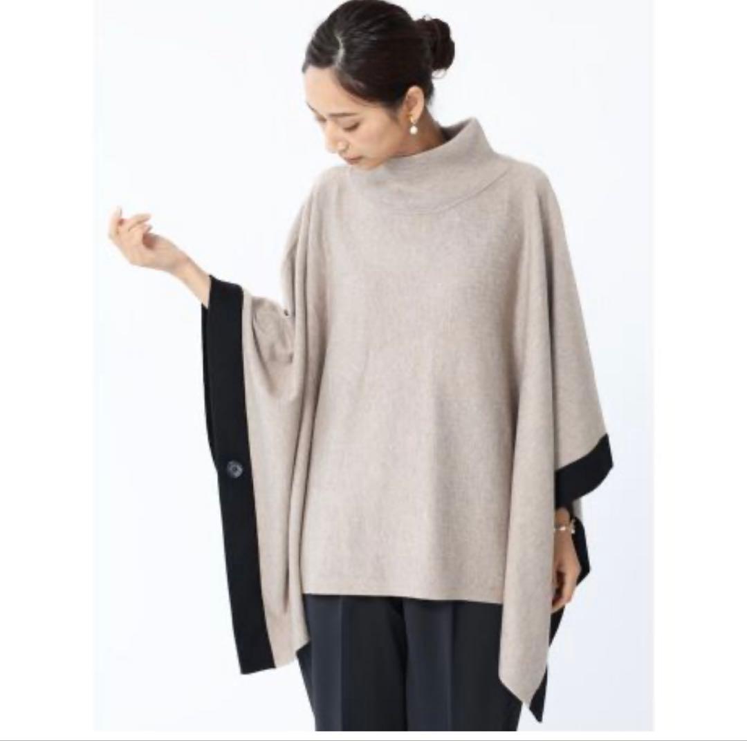 新品フェンネルFENNELハイネックニットポンチョ15000円SCOT CLUB