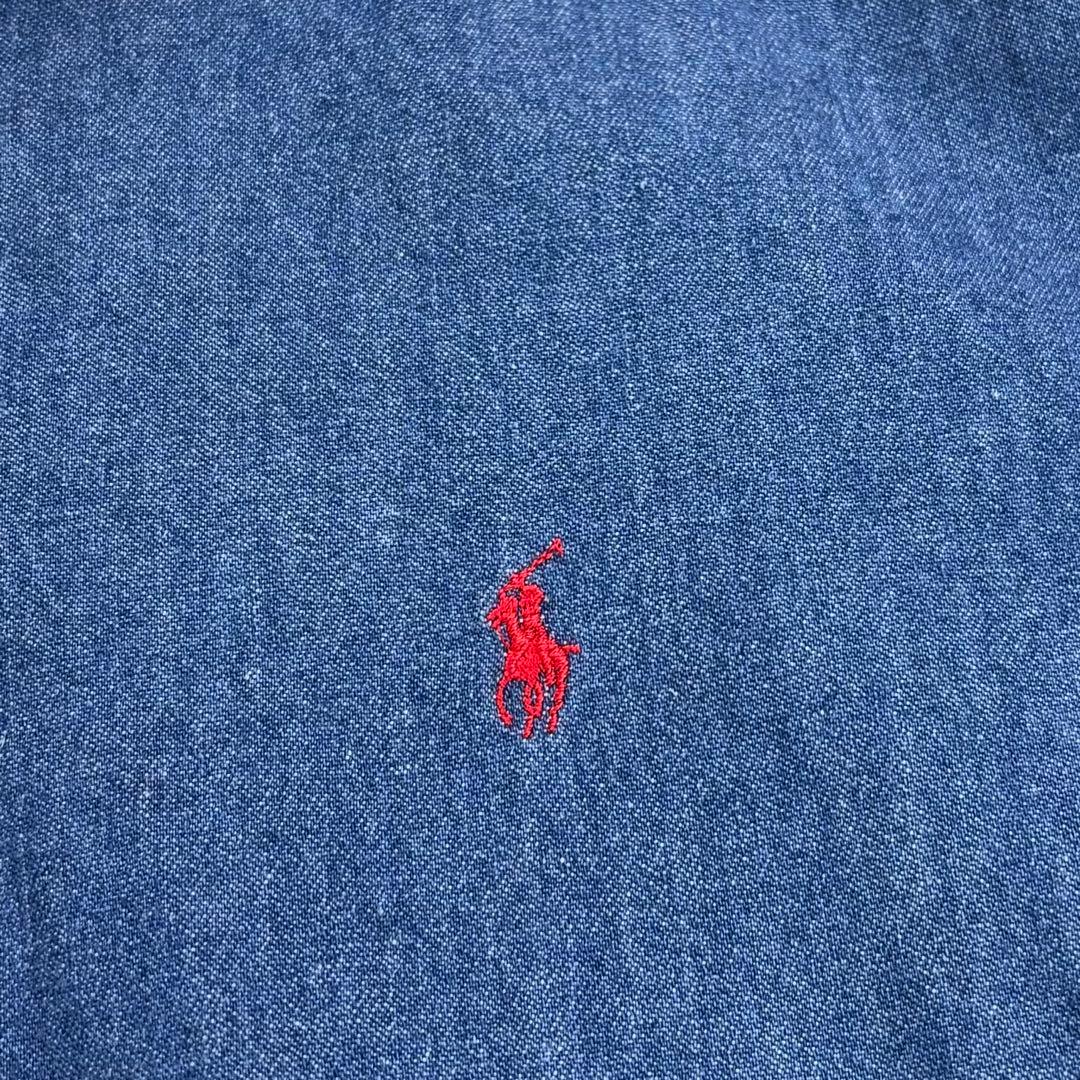 Mirka です★デニムシャツ オーバーサイズ チュニック ポニー刺繍