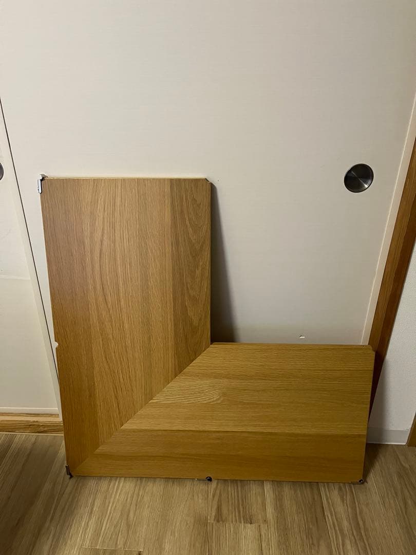 無印良品　ステンレスユニットシェルフ・追加棚・コーナータイプ　2枚