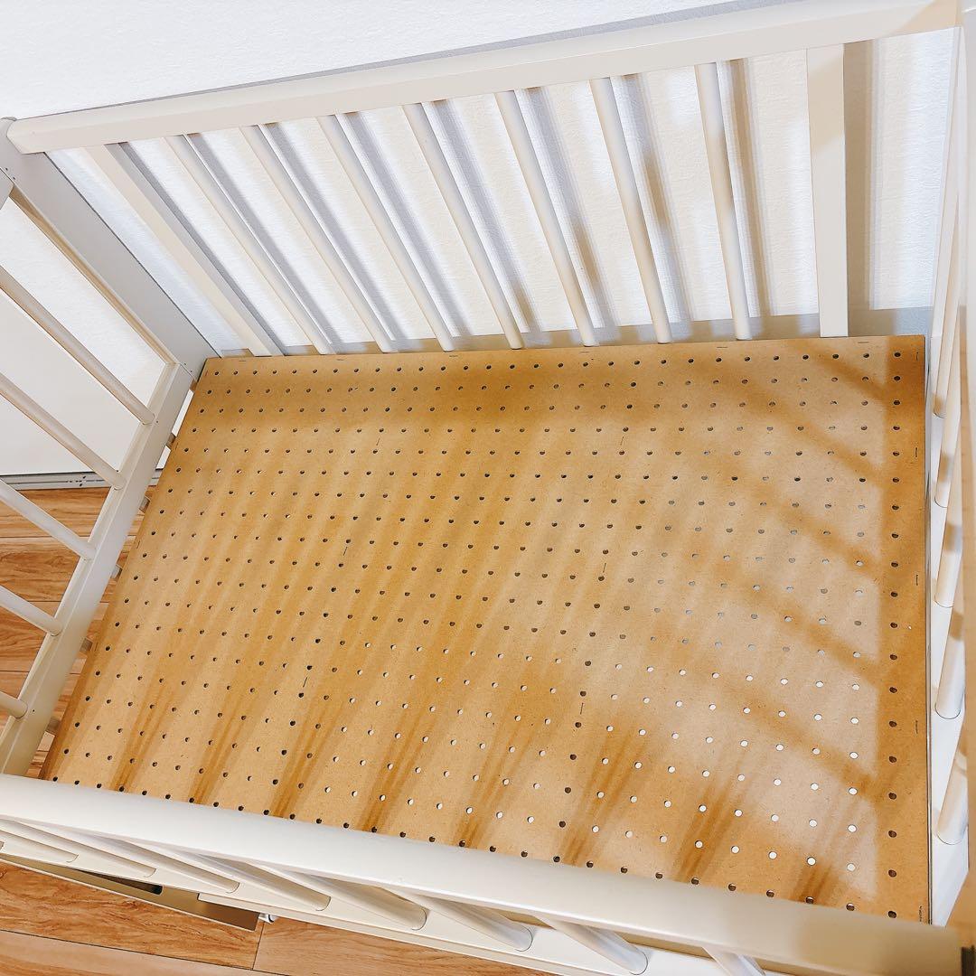 ✨送料無料✨ キンタロー ミニ アン ホワイト ミニ ベビーベッド 下段収納付き