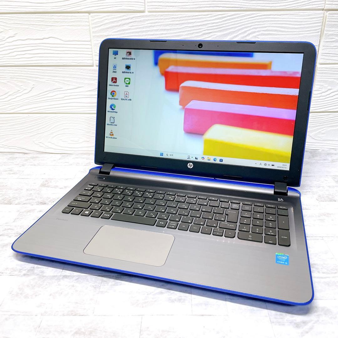 おしゃれブルー✨爆速SSD✨ノートパソコン✨Windows11 カメラ DVD