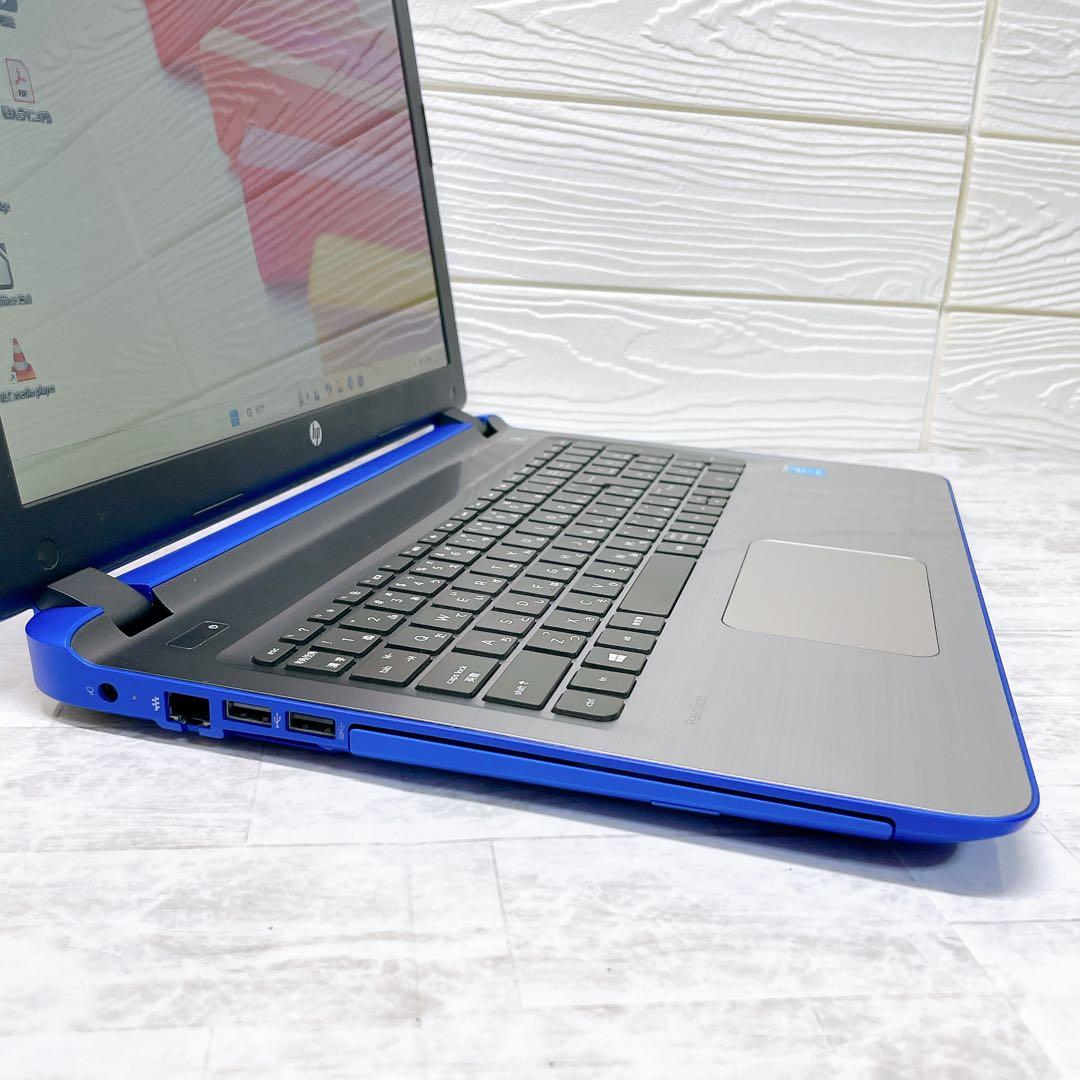 おしゃれブルー✨爆速SSD✨ノートパソコン✨Windows11 カメラ DVD