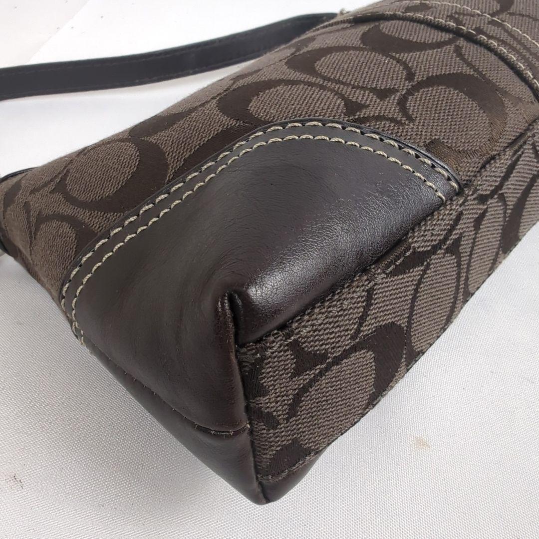 【良品】COACH コーチ シグネチャー アクセサリー ポーチ ミニハンドバッグ