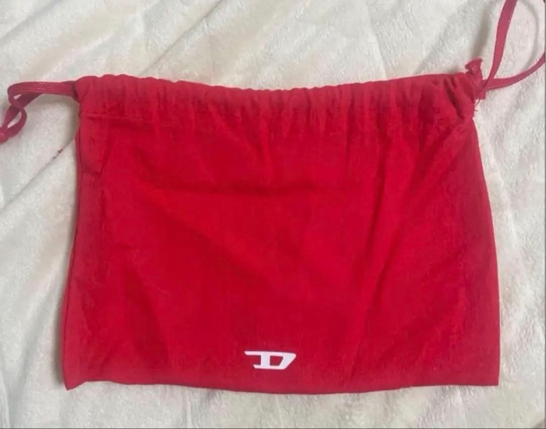 DIESEL belt ベルト D logo サイズ85 赤い巾着付き