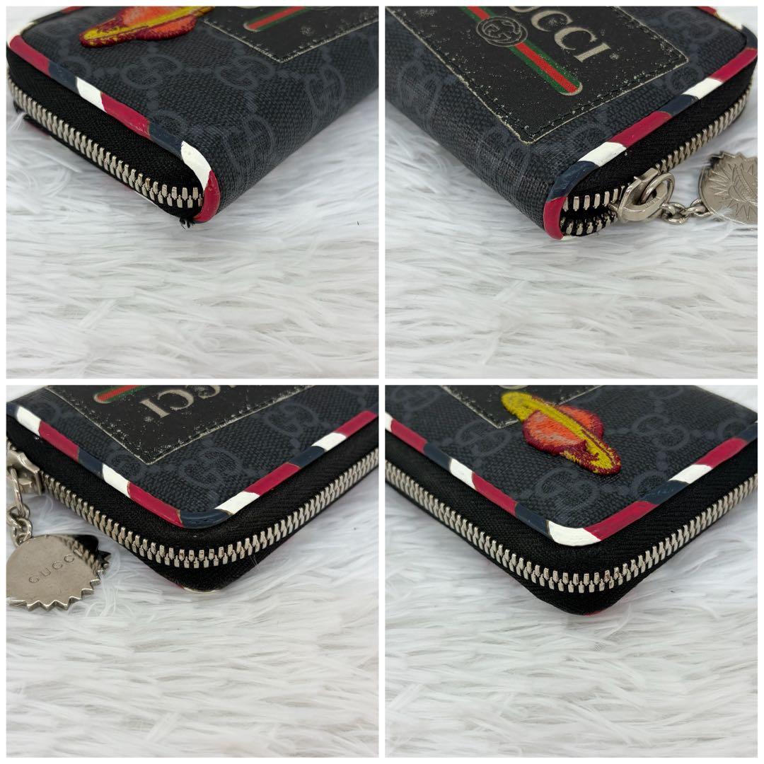 美品/希少✨ グッチ　財布 ケース ナイト　クーリエ　レザー　ブラック