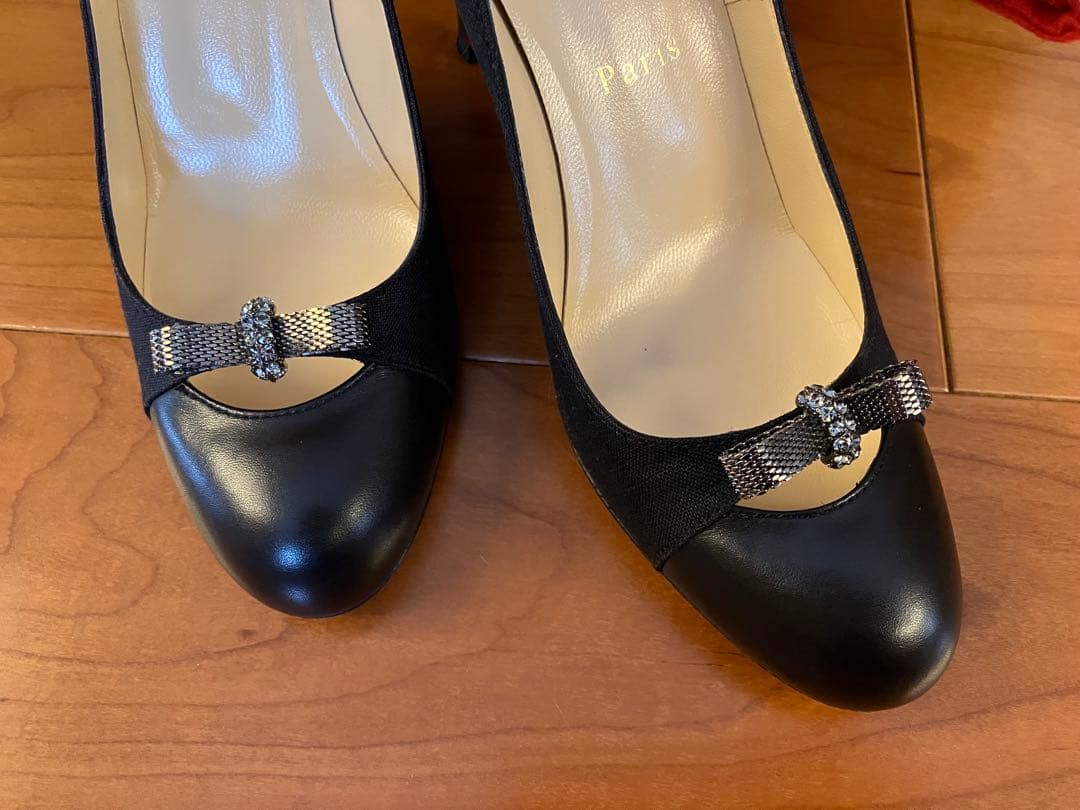 【美品】クリスチャンルブタン 黒ハイヒール パンプス 36