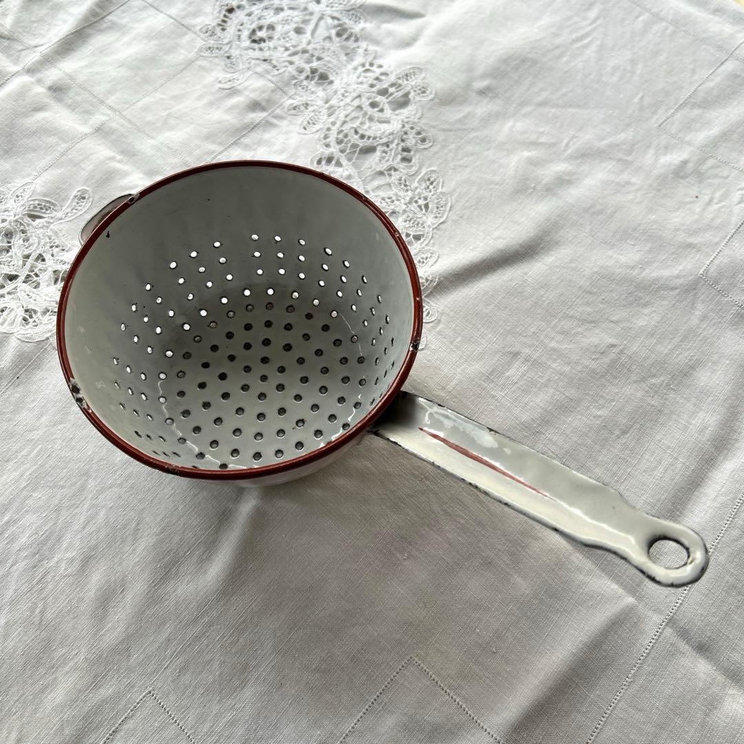 フランスアンティーク　japy 忘れな草のホーローウェディングセット