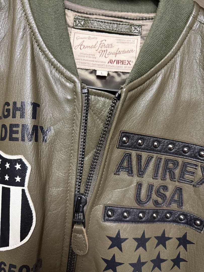 AVIREX アビレックス☆本革 レザージャケット☆ライダース ☆MA-1