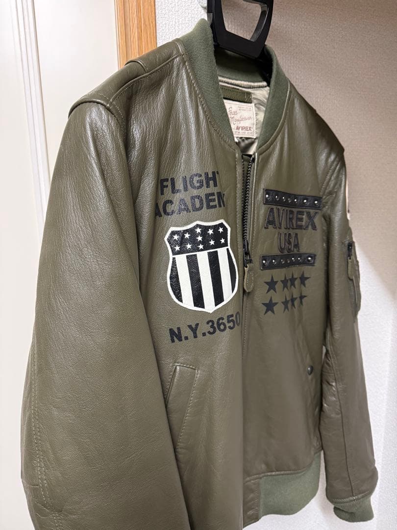 AVIREX アビレックス☆本革 レザージャケット☆ライダース ☆MA-1