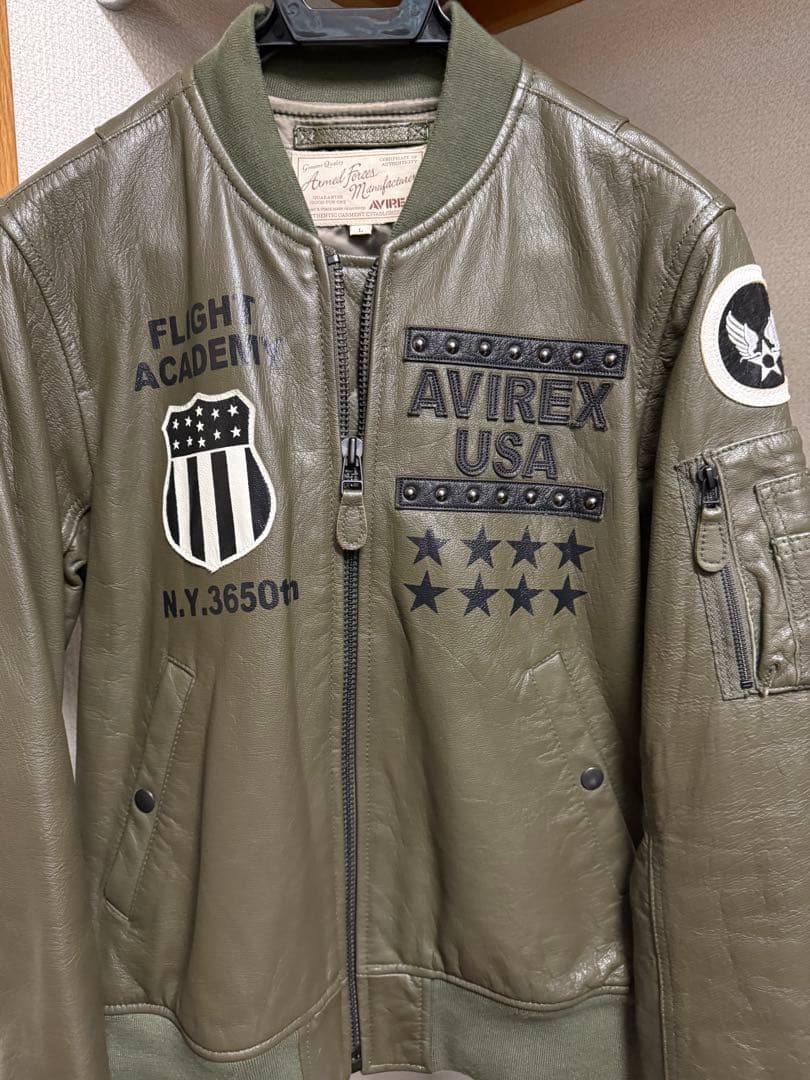 AVIREX アビレックス☆本革 レザージャケット☆ライダース ☆MA-1