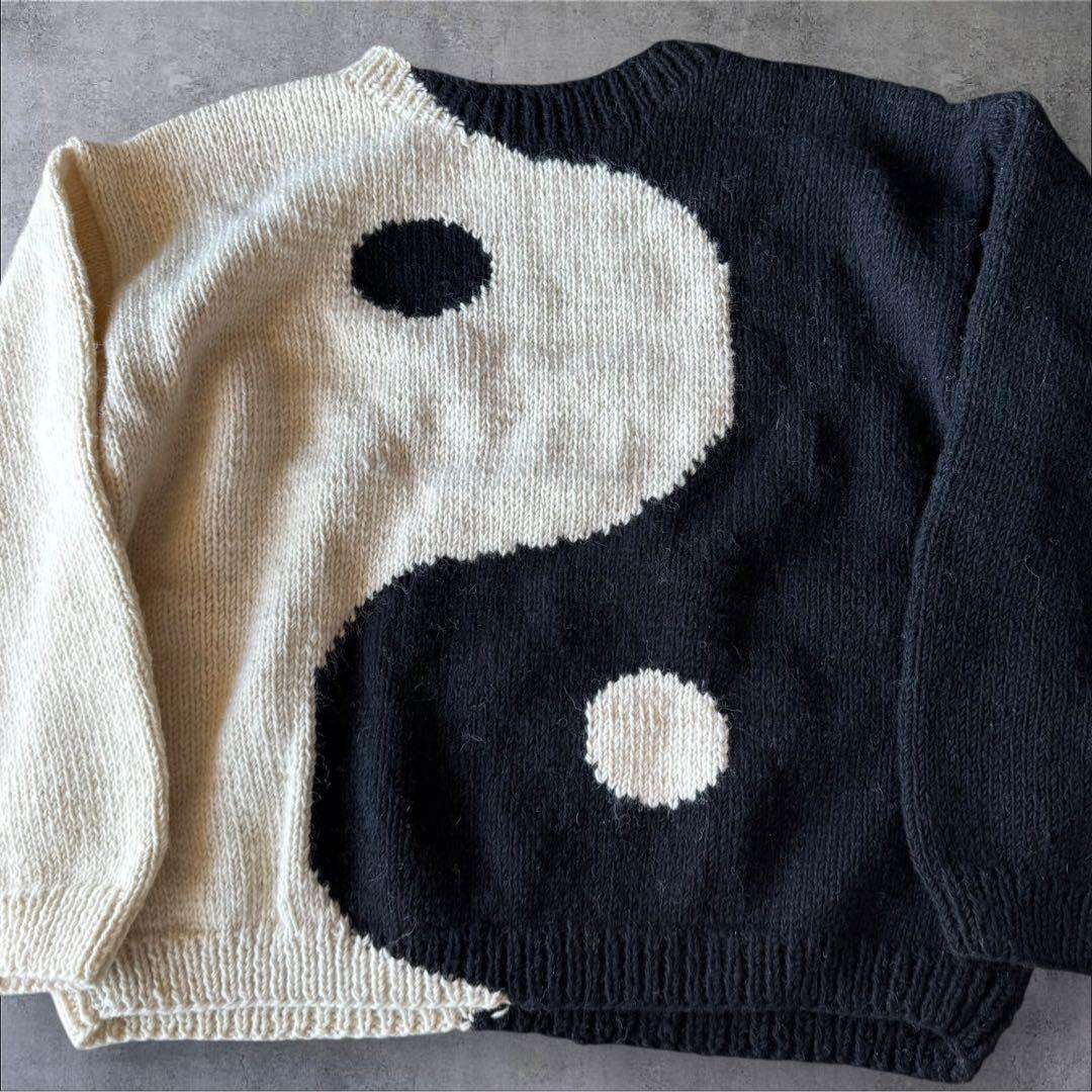 Macmahon knitting millsマクマホン　陰陽マーク　ニット