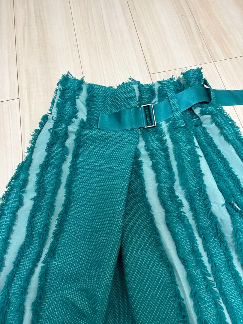 イッセイミヤケ　フリンジ　ワイドパンツ　2