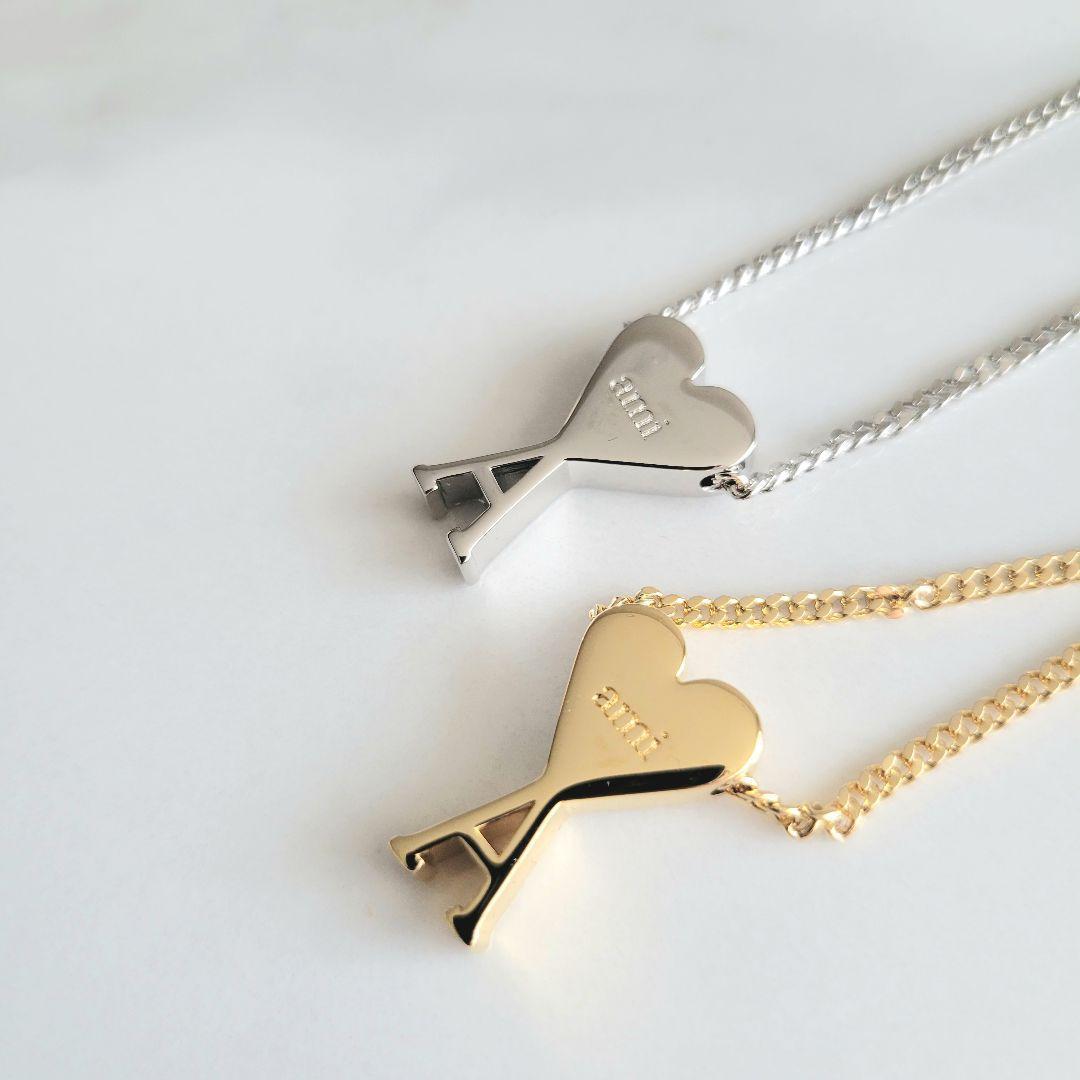 【新品】AMI PARIS/AMI DE COEUR ペンダントネックレス GL