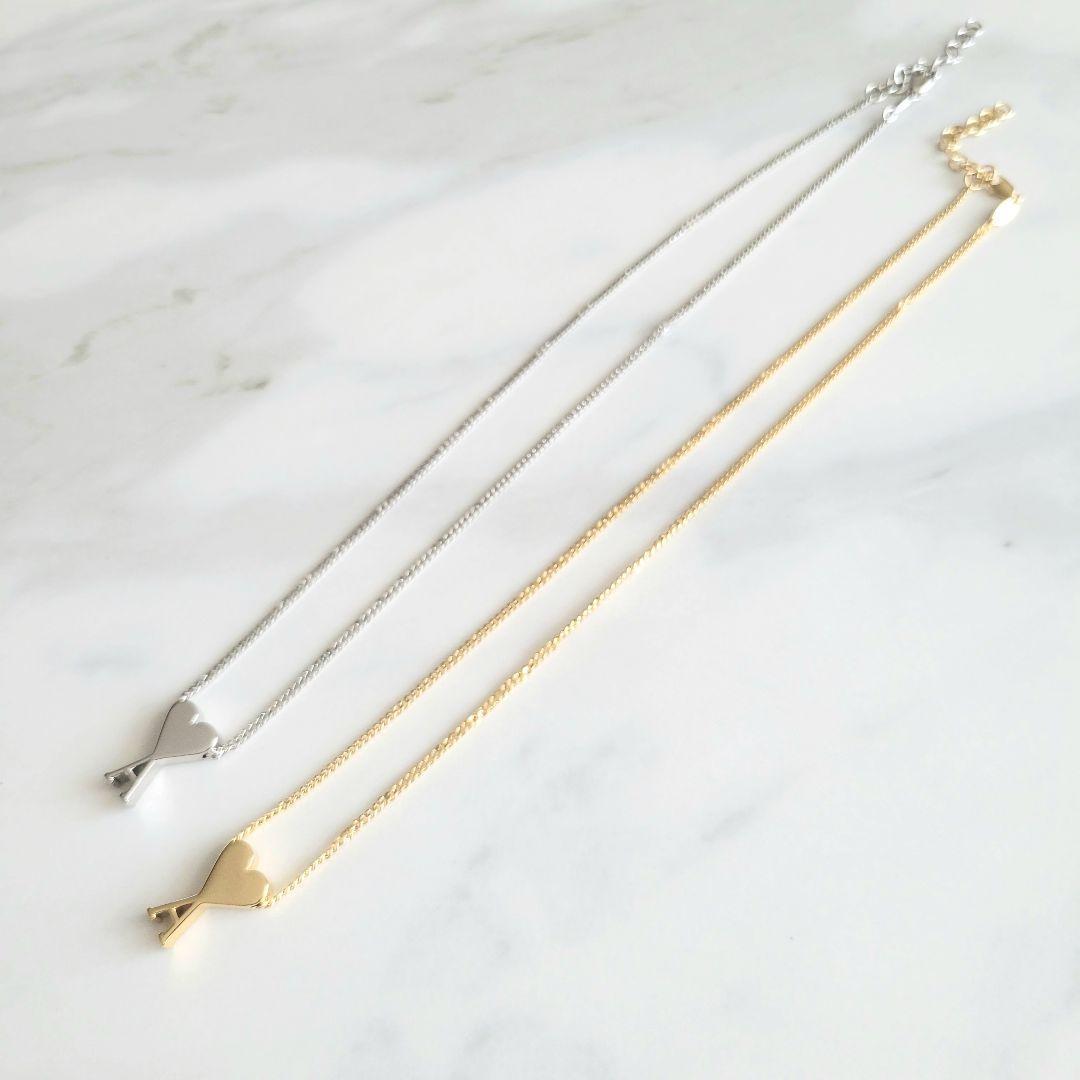 【新品】AMI PARIS/AMI DE COEUR ペンダントネックレス GL