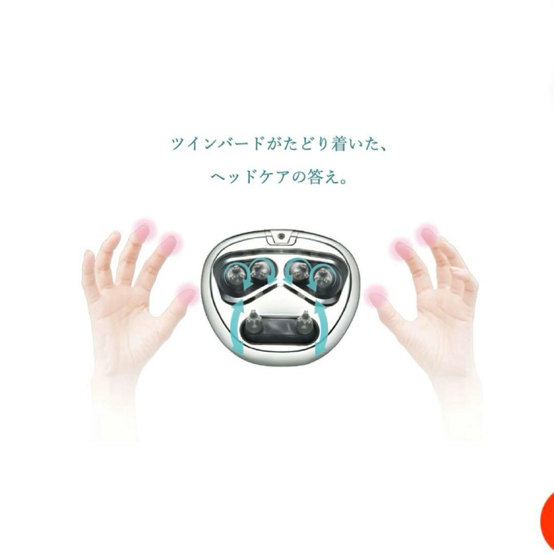 新品‼️TWINBIRD ツインバード　ヘッドケア マッサージ器 防水　シルバー