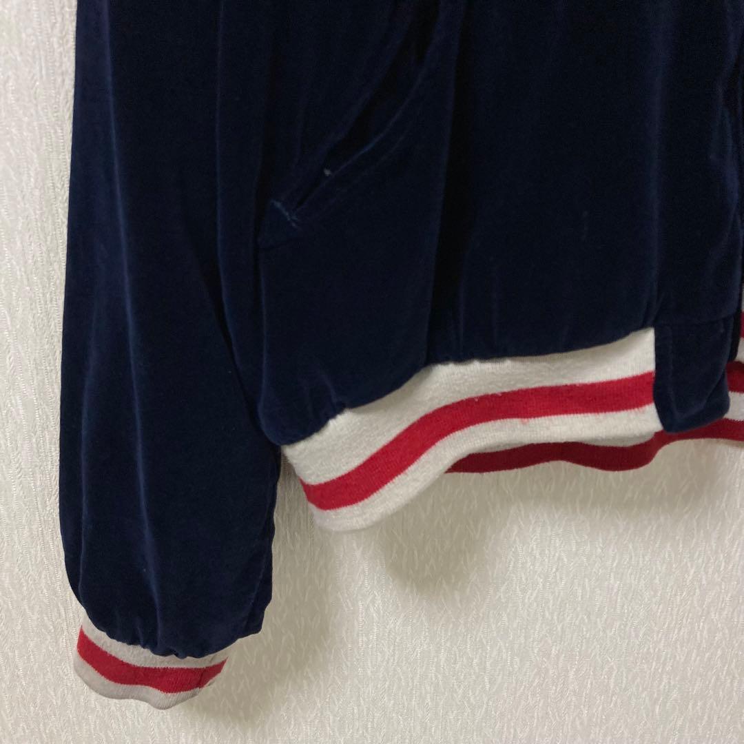 【希少】BGCO スカジャン 別珍 ベロア リバーシブル ハワイ ネイビー L