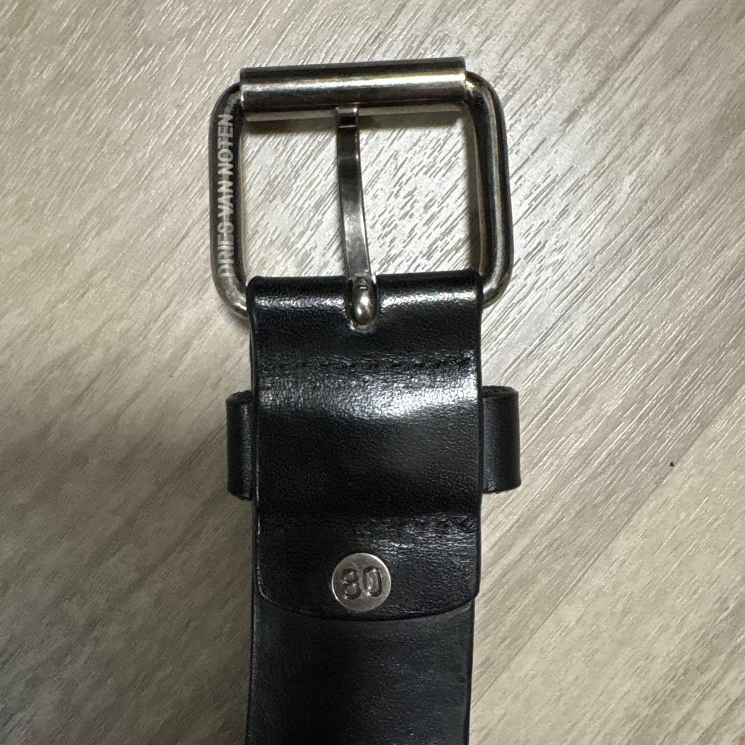 DRIES VAN NOTEN 本革 黒 ベルト80
