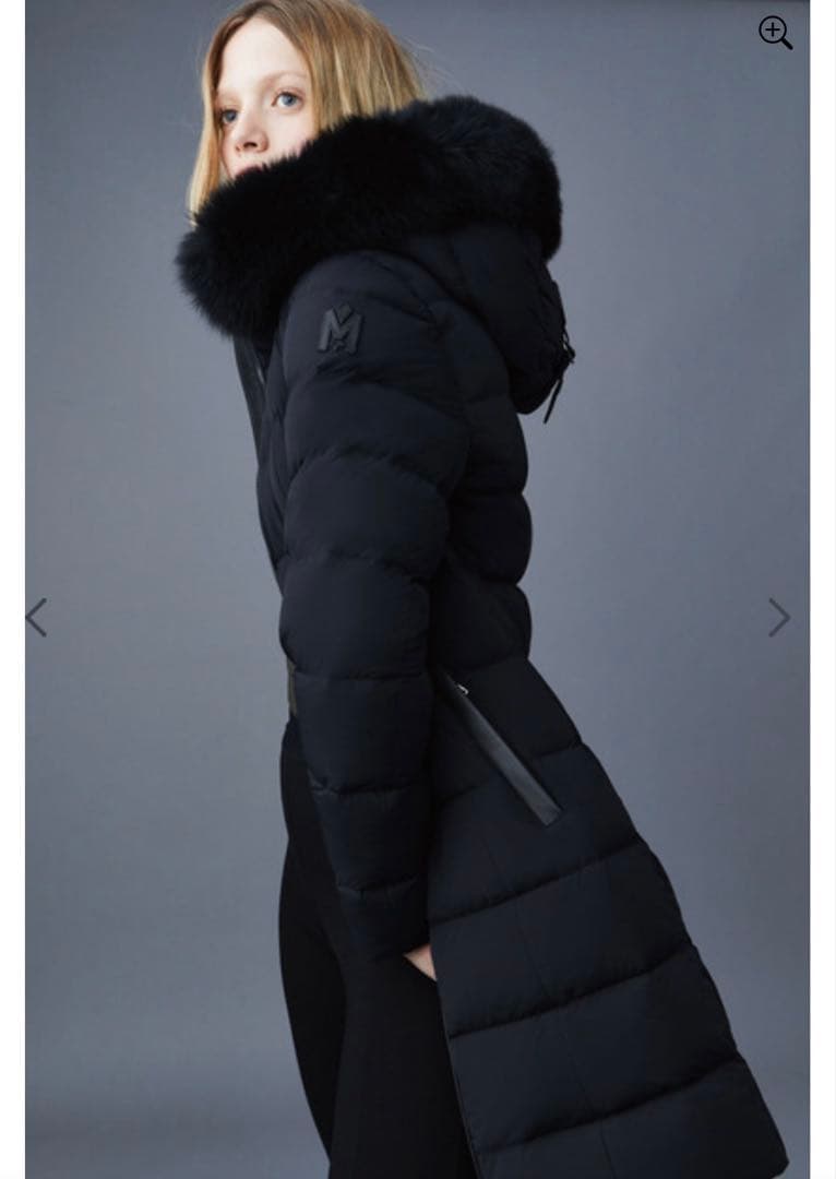 MACKAGE マッカージュブラックファー付きダウンジャケット　CALLA-BX