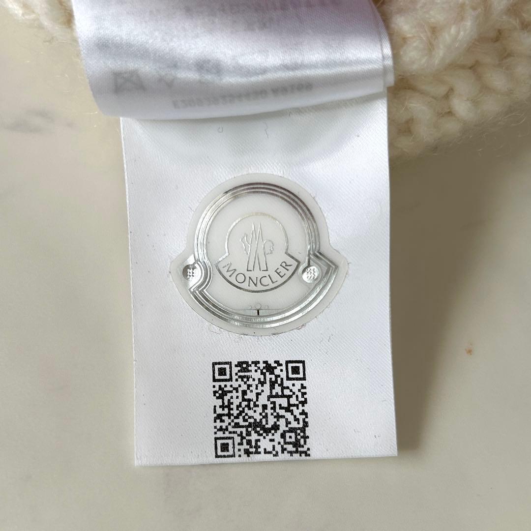 美品 モンクレール 高級アルパカ混 ビッグ「M」ロゴ タートルネック ニット