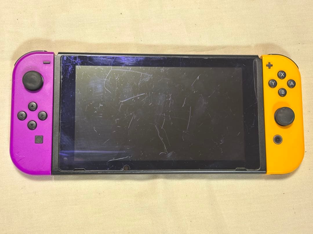 Nintendo Switch オレンジ/紫 本体+SDカード+本体ケース付き