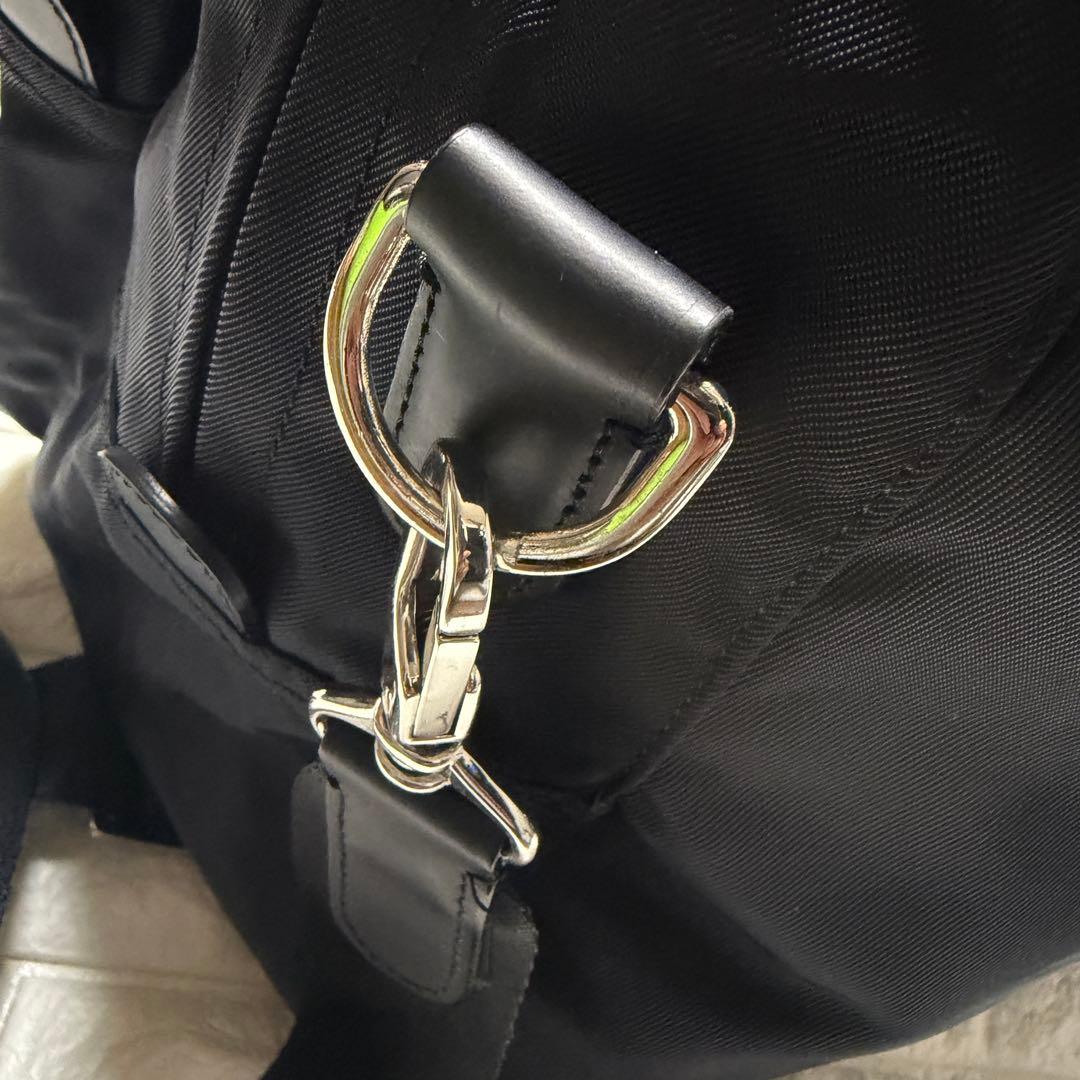 極美品　アニエスベー ボストンバッグ 2way ナイロン ブラック 黒