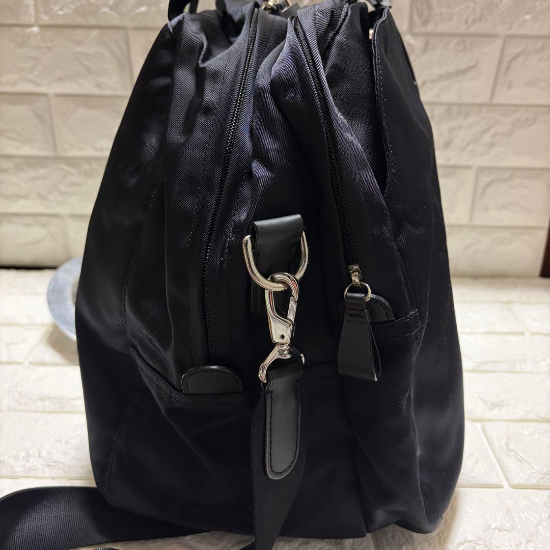 極美品　アニエスベー ボストンバッグ 2way ナイロン ブラック 黒