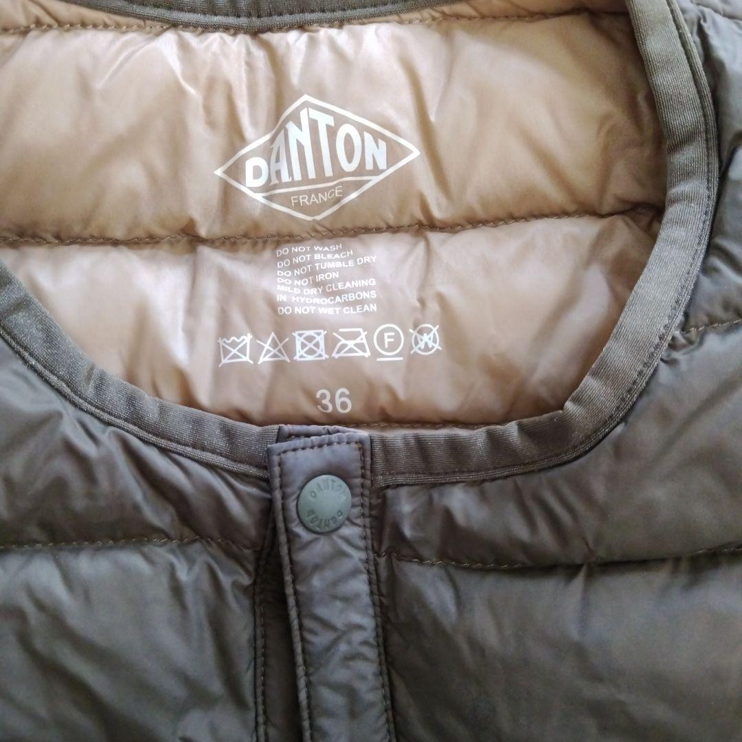 DANTON　 ダントン　カーキ　インナーダウンベスト 36
