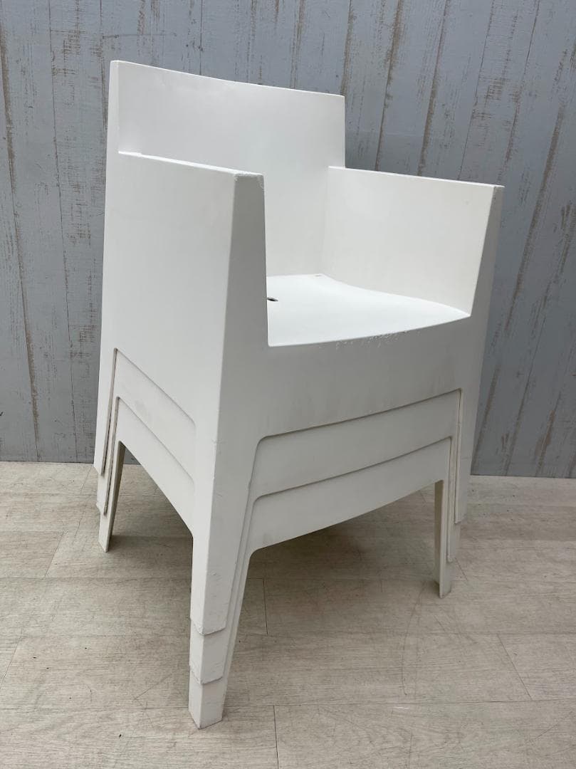 ドリアデ トイチェア ホワイト 3脚 まとめて スタッキングチェア イタリア製