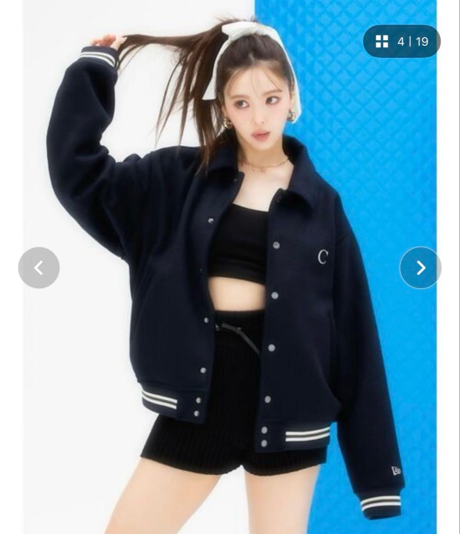 NEW ERA MELTON VARSITY CALNAMUR XL ネイビー