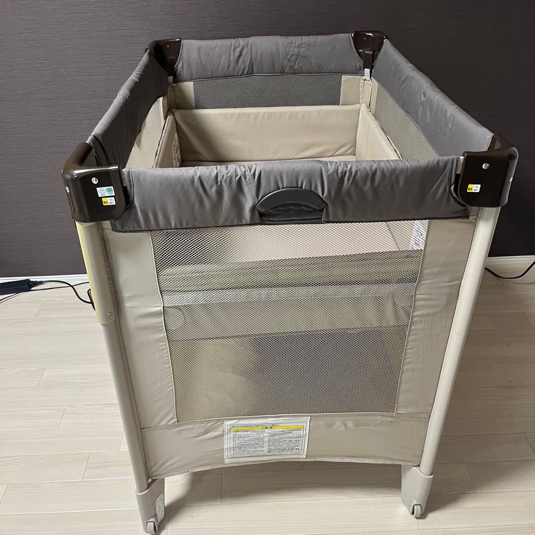 良品　ココネルエアー　ベビーベッド　グレー　クリーニング済み　説明書つき