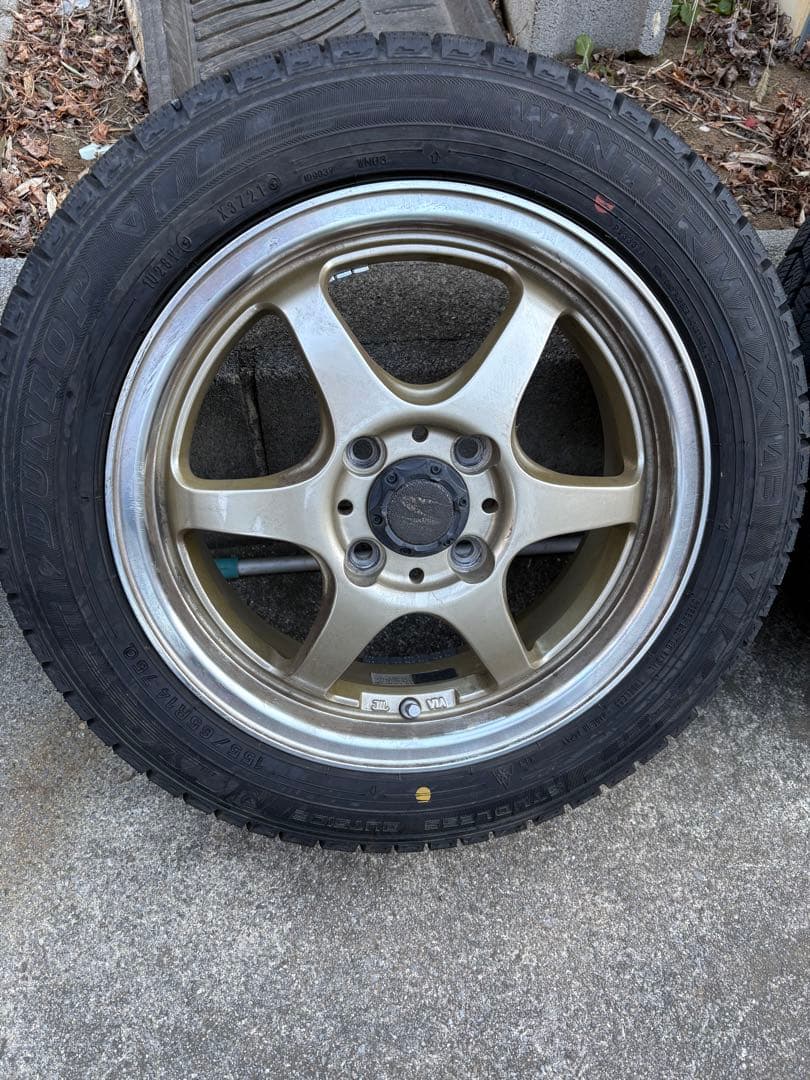 メルパンダダンロップWM03 アルミセット 155/65R14 2本　②