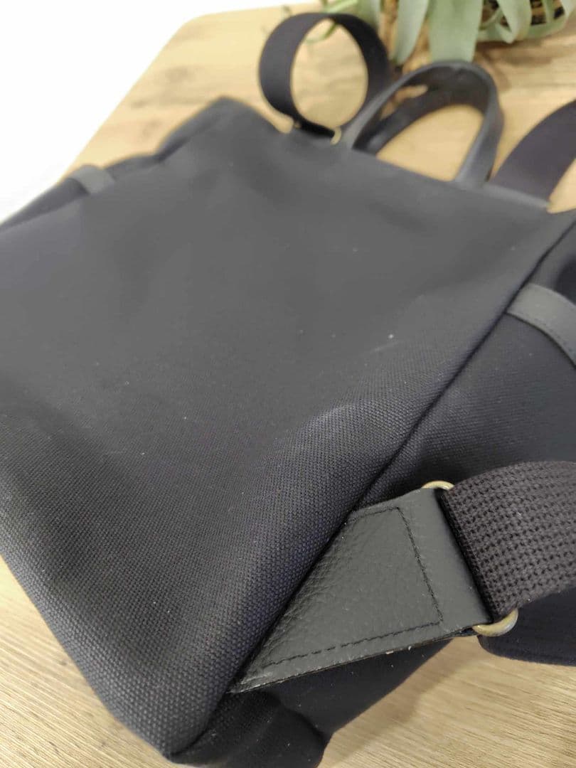 ミナペルホネン/タンバリンネイビー×LBがま口ポケット/A4トートリュック