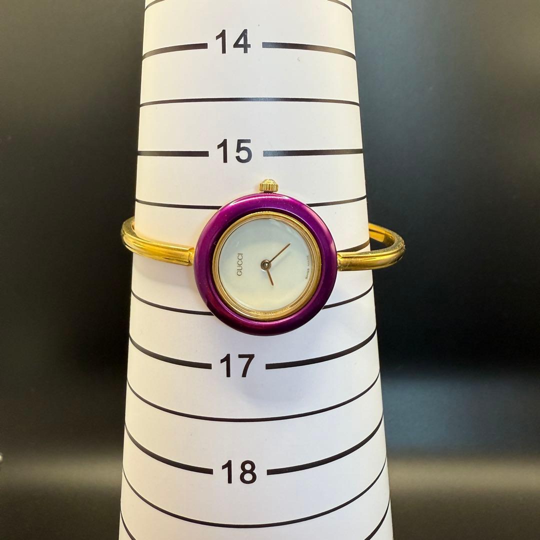 GUCCI グッチ 腕時計 1100L チェンジベゼル　ゴールド　金　バングル