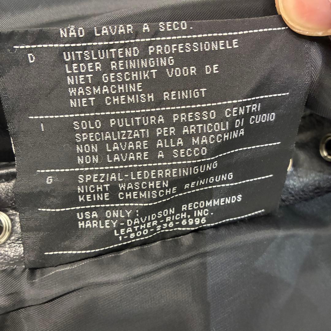 【名作】Harley-Davidson　レザージャケット　レザーベスト　黒刺繍