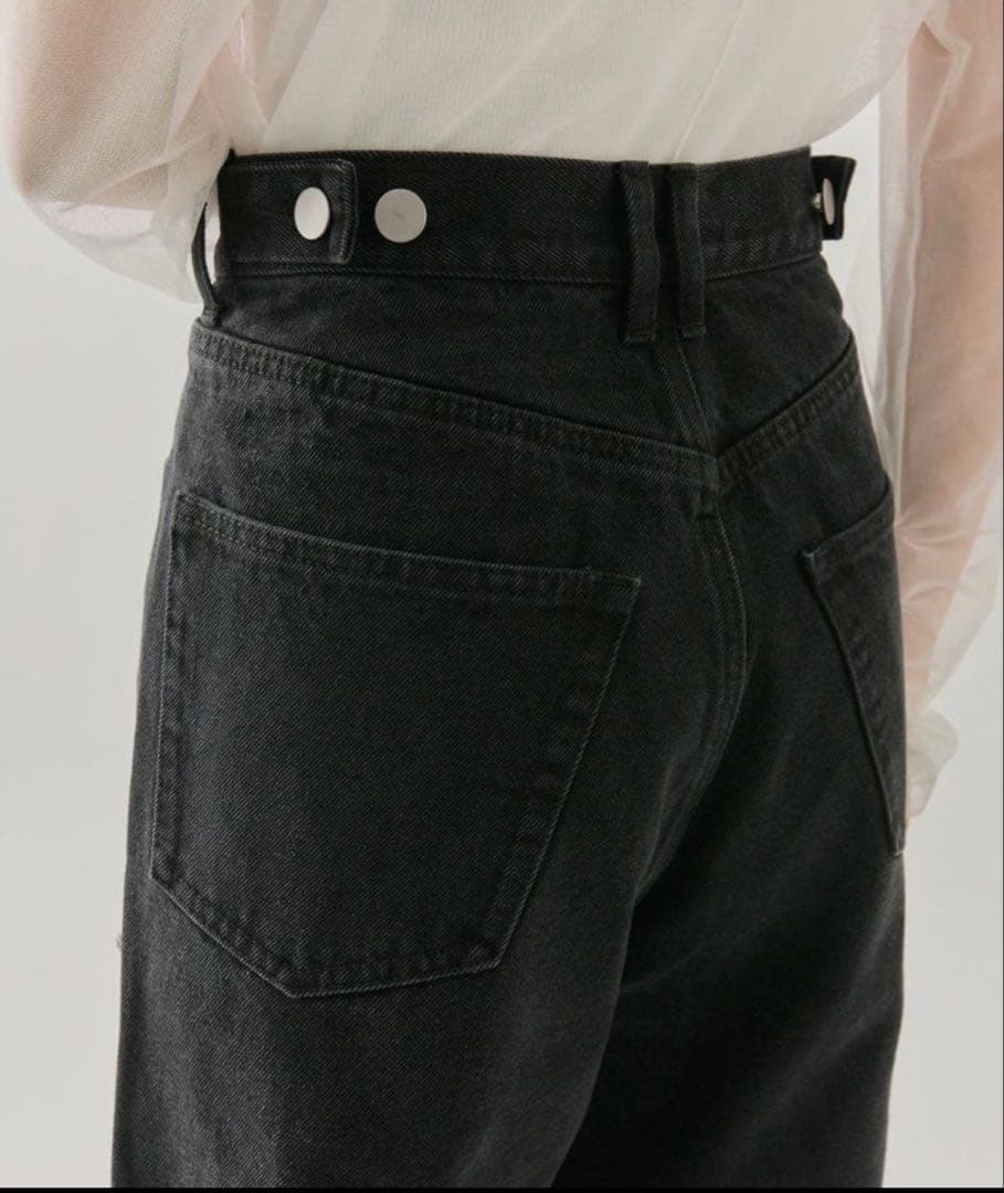 mystic レース切替デニム　ブラック　サイズ２