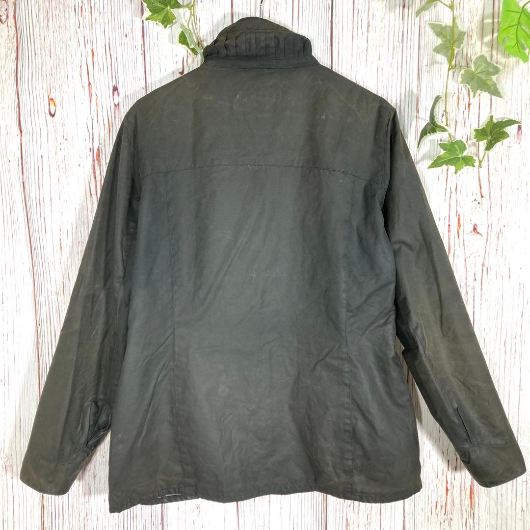 【美品】Barbour バブアー オイルドジャケット　モッズコート　緑　ロゴ