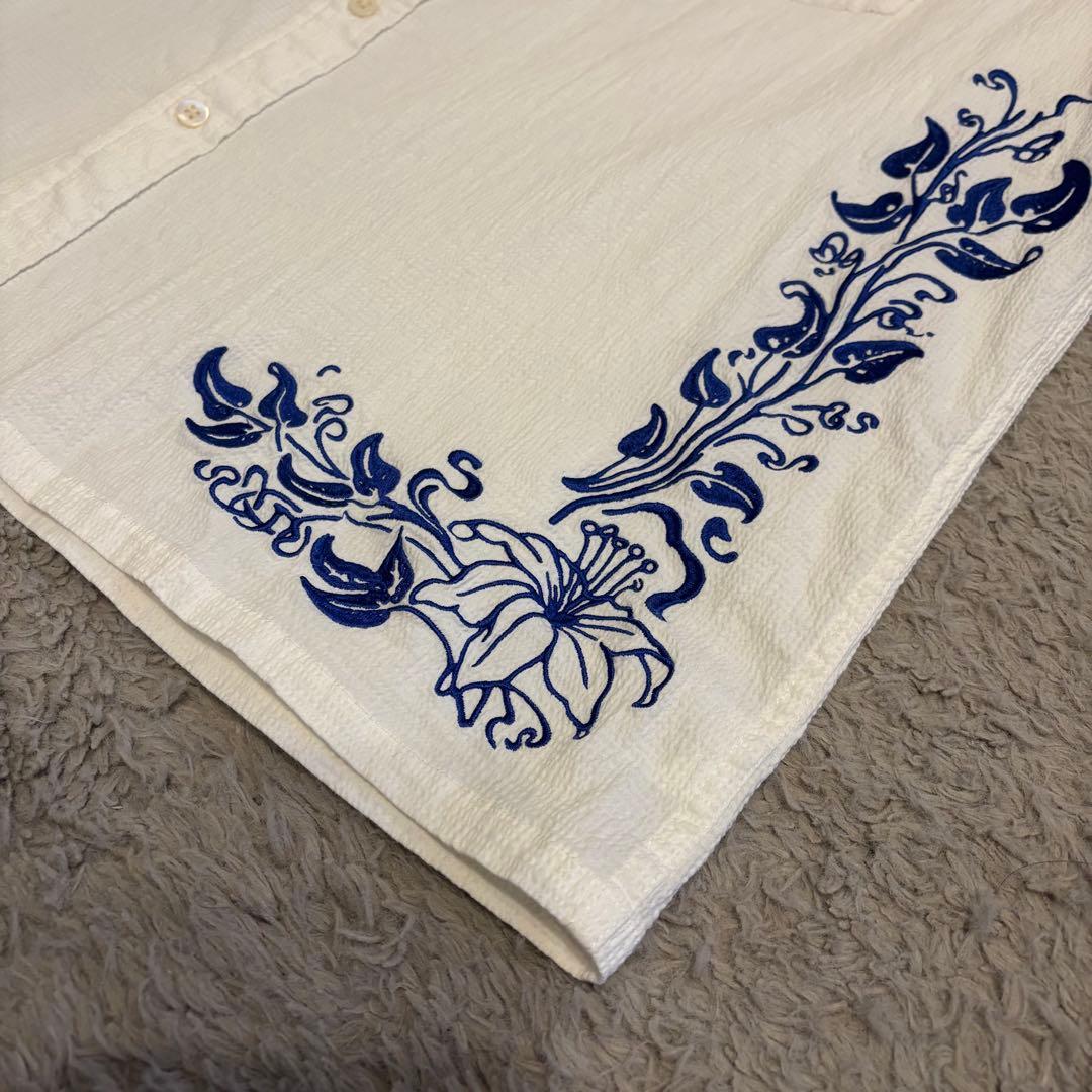 BoTT Embroidered Seersucker Shirt ボット