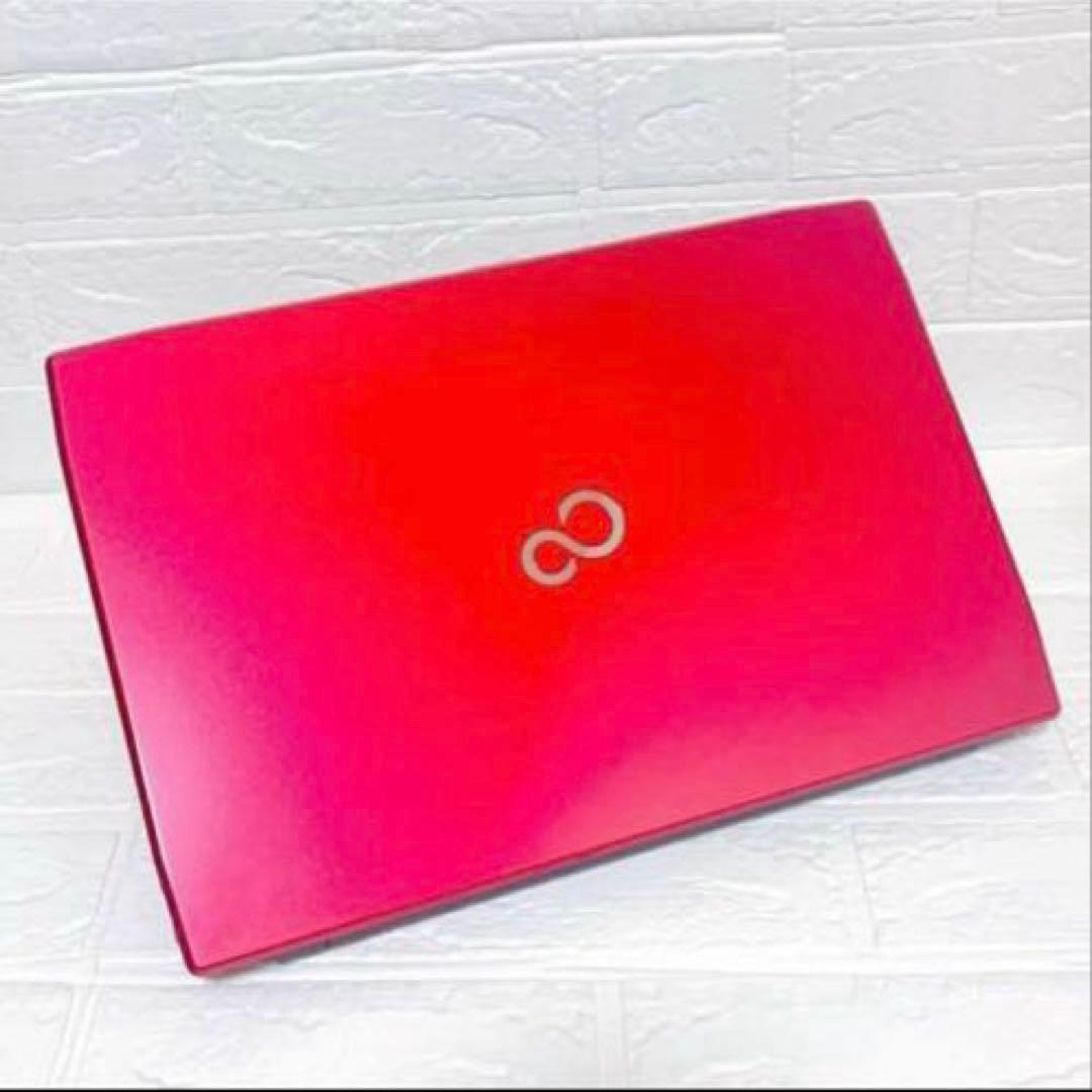 【ジャンク】高スペ⭐️4コア⭐️Core i7⭐️フルHD⭐️赤ノートパソコン⭐️富士通