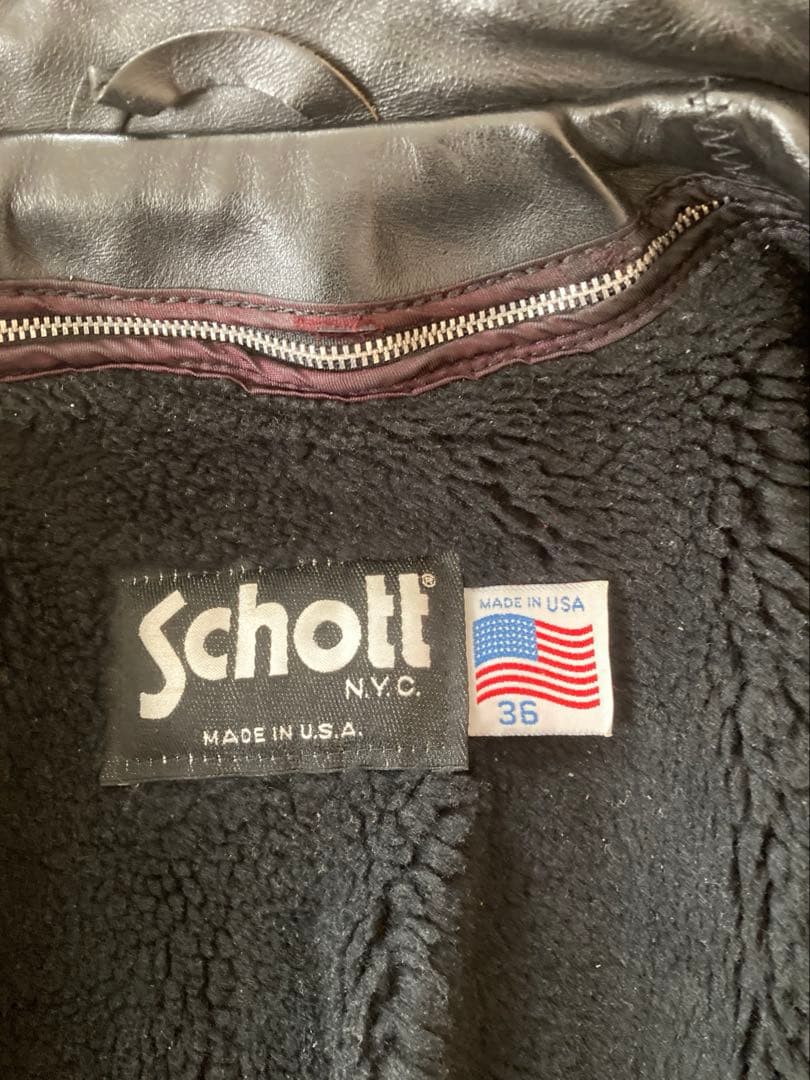 schottのシングルライダース　レザージャケット　サイズ:36