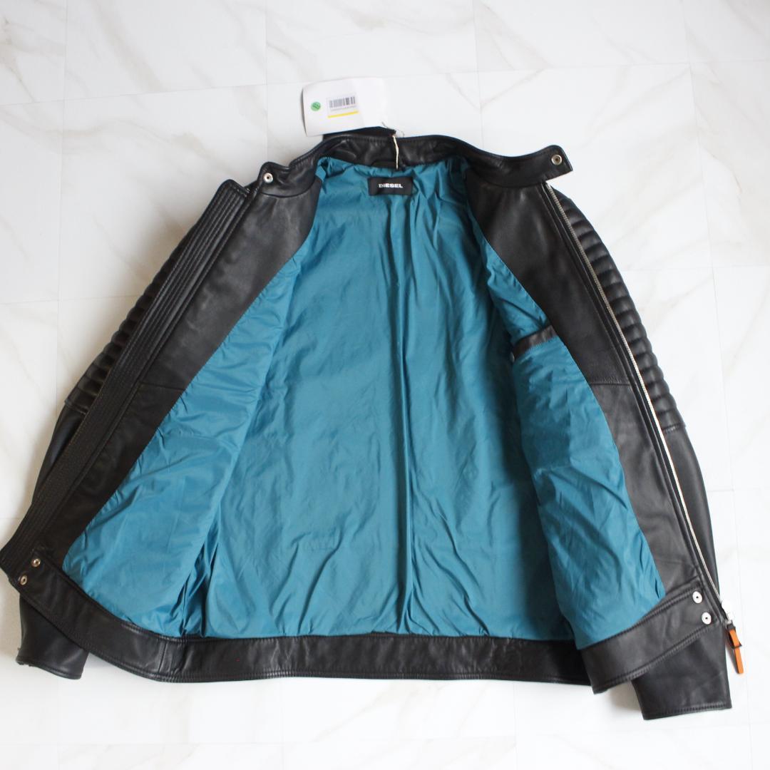 【新品未使用】DIESEL シープスキン XXL レザージャケット ブラック