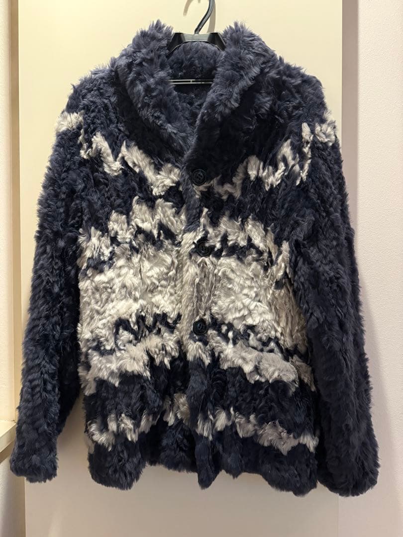 リアルファー（ラビット） ハーフコート XL