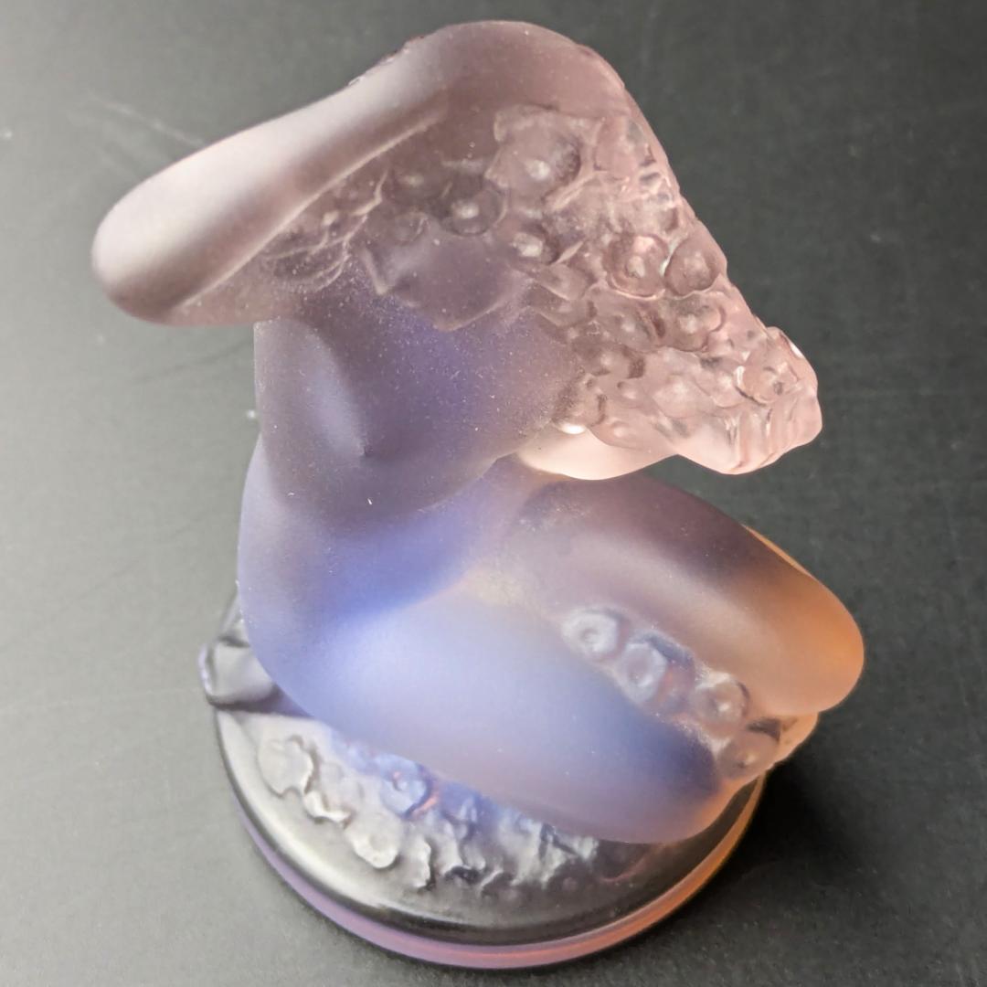 ラリック フロレアル オパルセント ラベンダーフロスト裸婦像ヴィンテージ仏製美品