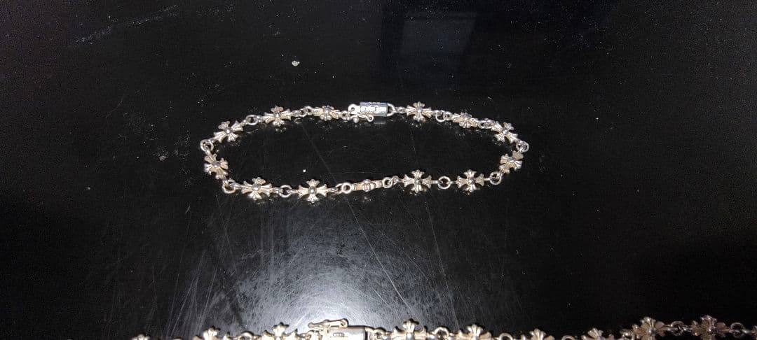 シルバー タイニータイプ ネックレスとブレスレットセット