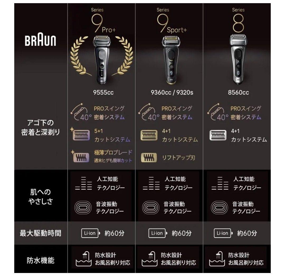 ブラウン 電気シェーバー シリーズ9 PRO+ 髭剃り 9555cc 洗浄機付