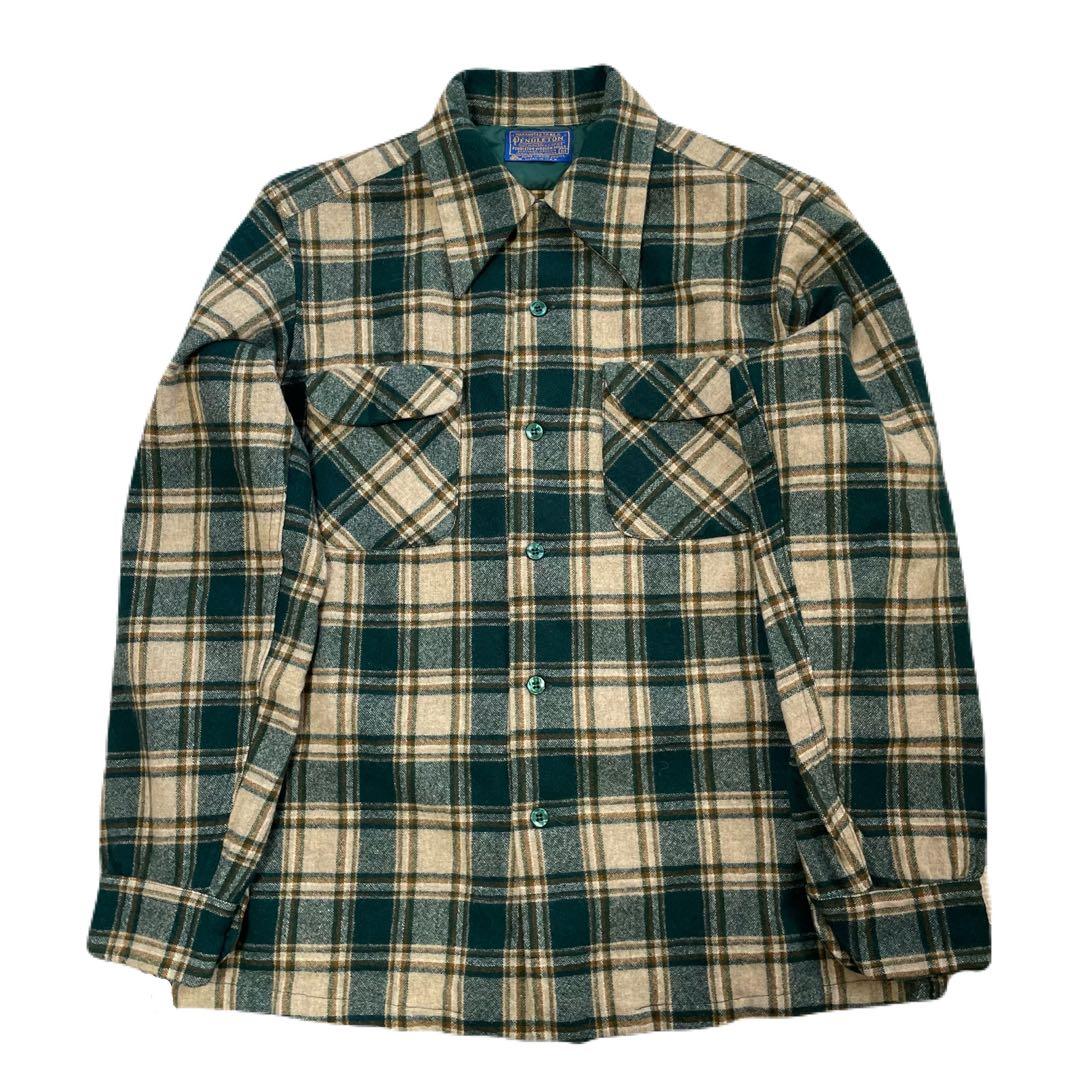 70s PENDLETON USA製　100%バージンウールネルシャツ
