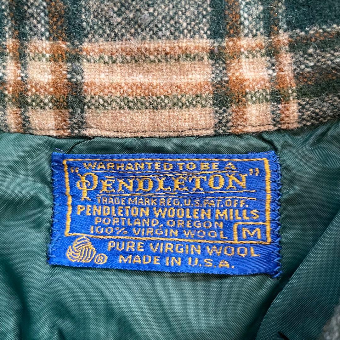 70s PENDLETON USA製　100%バージンウールネルシャツ